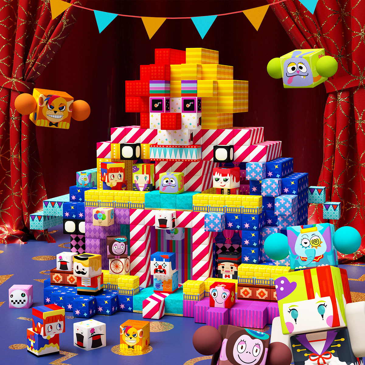 GobiDex Magnetic Building Cubes Mini (Circus Carnival)