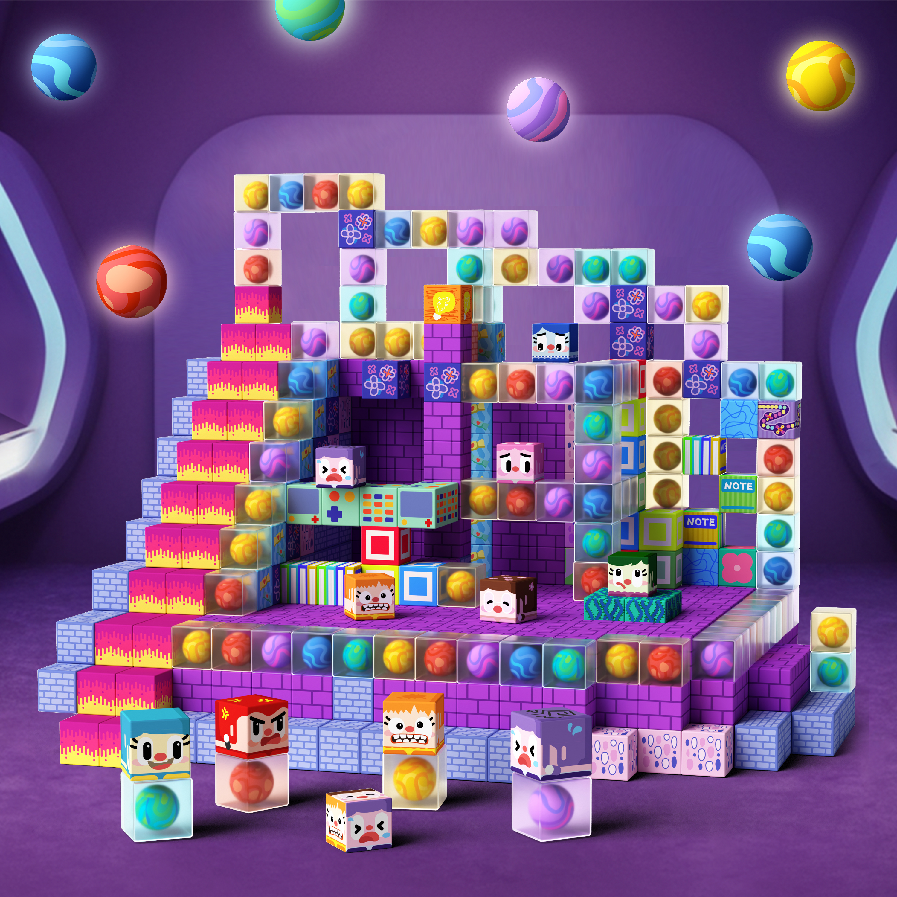 GobiDex Magnetic Building Cubes (Mood Matrix)