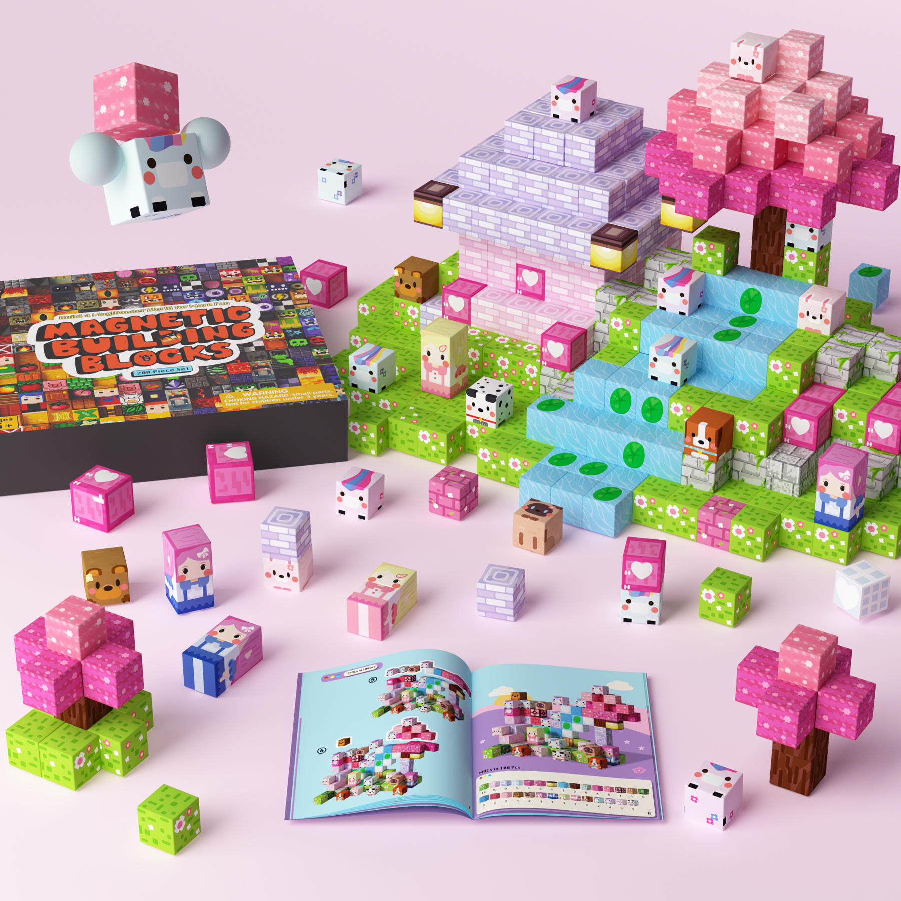 GobiDex Magnetic Building Cubes Mini (Unicorn)