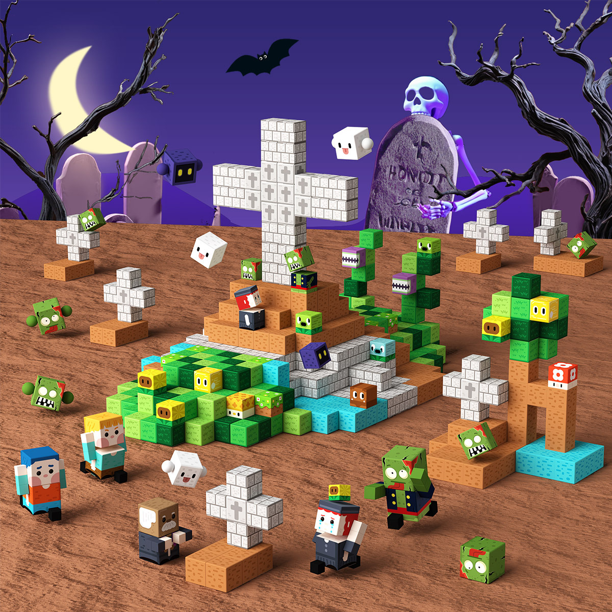 GobiDex Magnetic Building Cubes (ZomBlock)