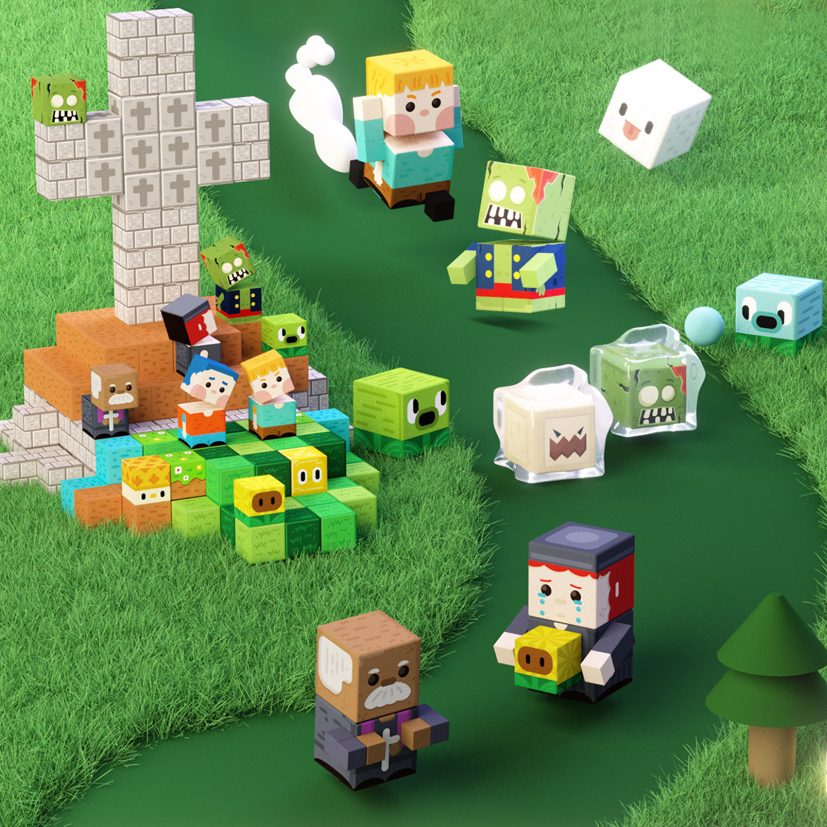 GobiDex Magnetic Building Cubes (ZomBlock)