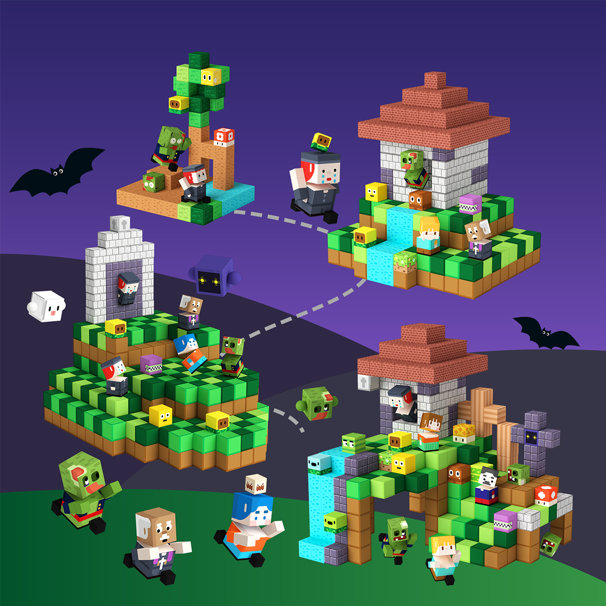 GobiDex Magnetic Building Cubes (ZomBlock)