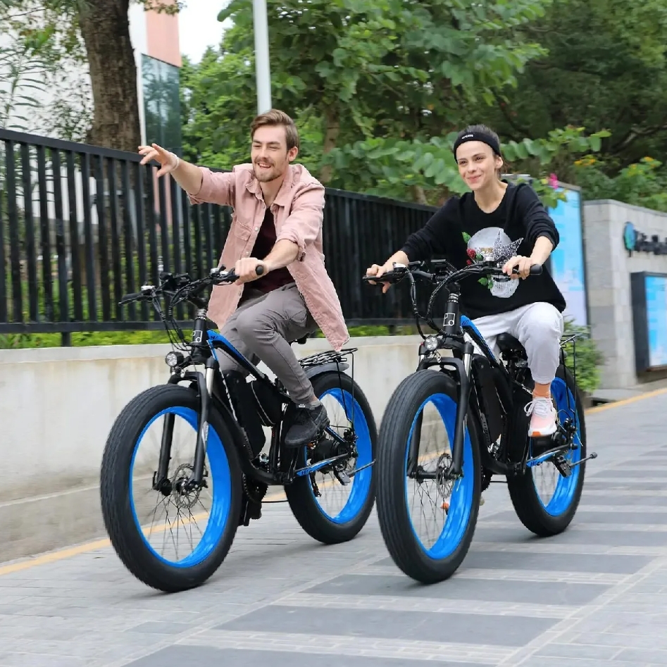 ✨Wide tire electric bike with 1000W 48V/17.5Ah removable battery 31MPH✨