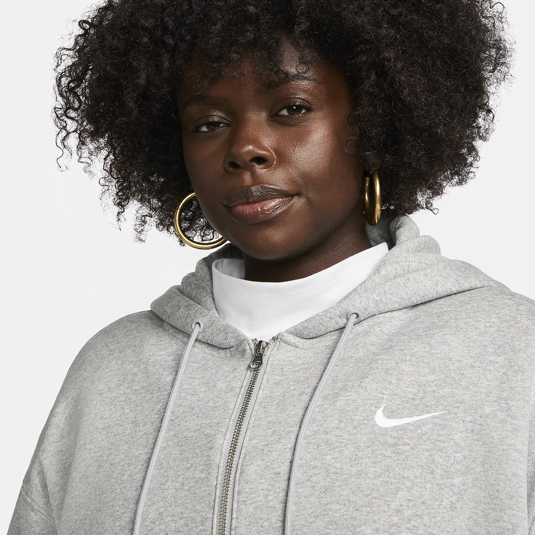 Sportswear Fleece - Women's Oversized Full-Zip Hoodie (Plus Size)