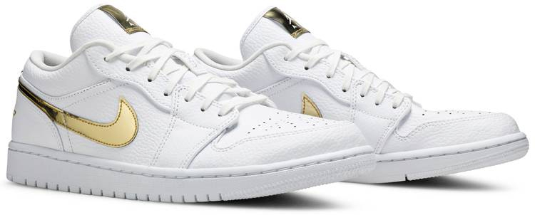 Wmns Retro Low 'White Metallic Gold' CZ4776-100