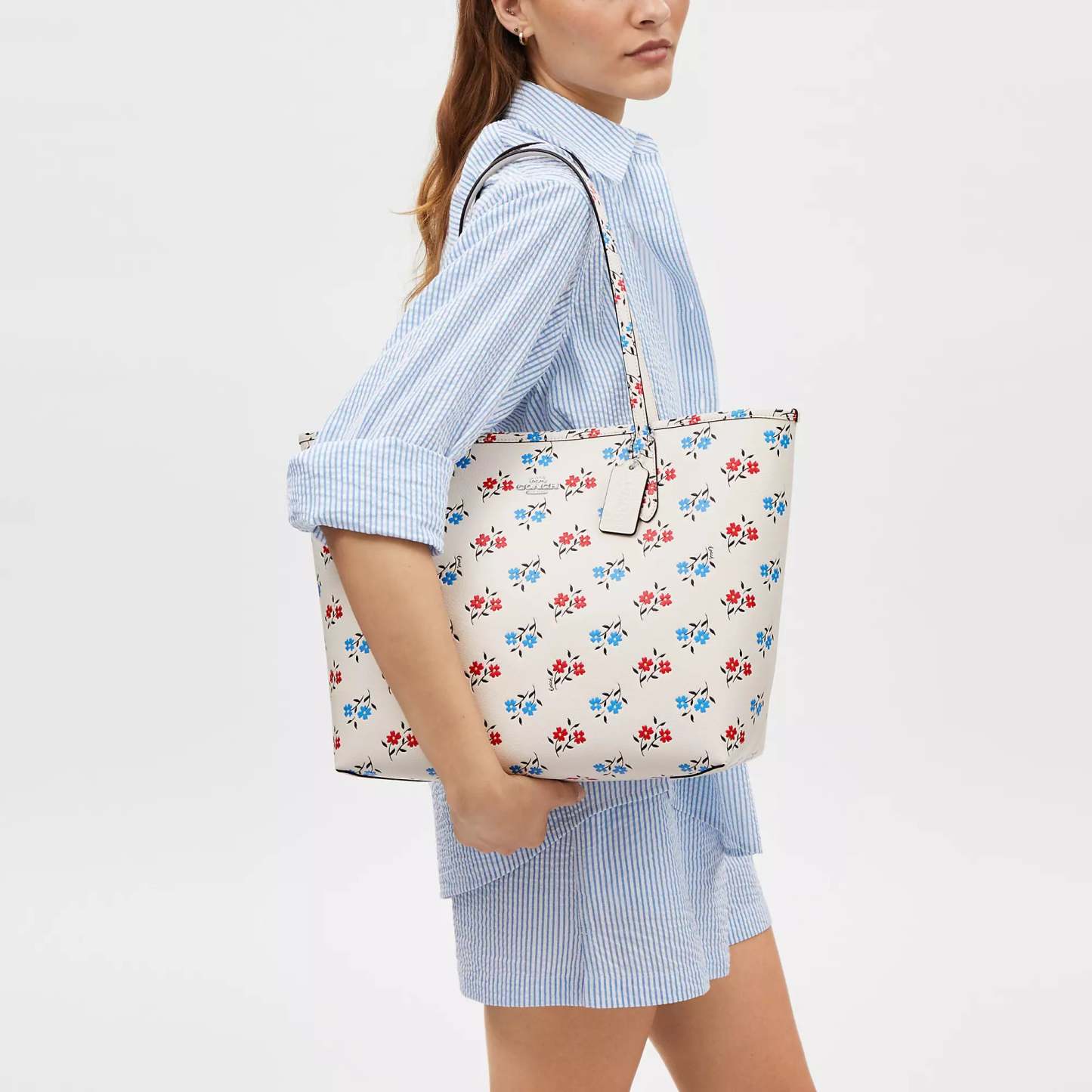 Coathtch Tote Bag With Floral Print