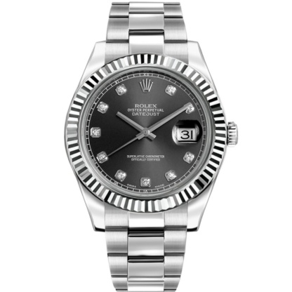 Datejust II 41 White Gold Bezel Oystersteel Men's Watch 116334-0009
