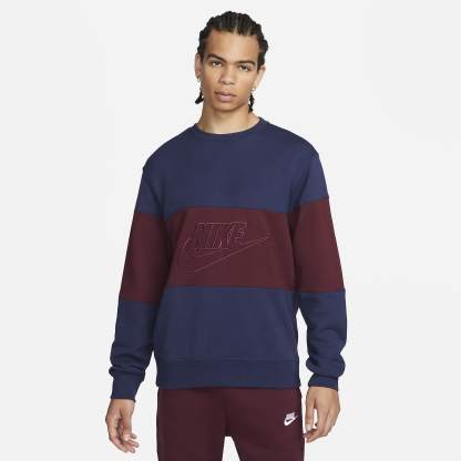 Club - Men's French Terry Color-Blocked Crew