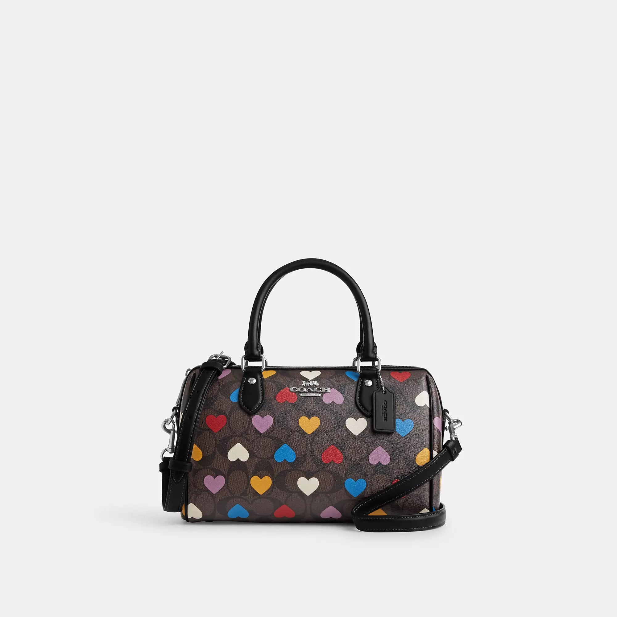 Coathtch  Rowan Satchel In Signature Canvas With Heart Print