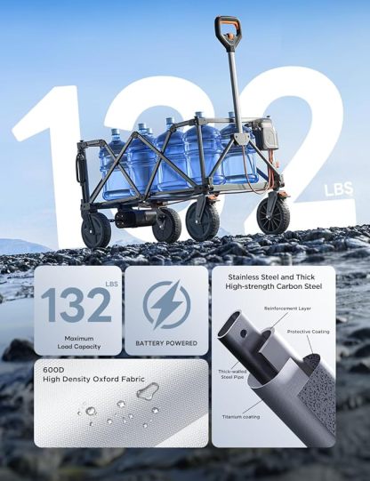 Electric Utility Wagon with 8" All-Terrain Wheel