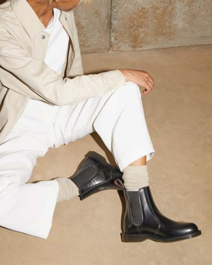 Flora Smooth Leather Chelsea Boots