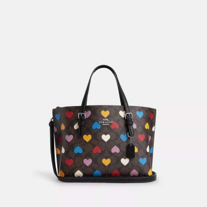 Coathtch  Mollie Tote 25 In Signature Canvas With Heart Print