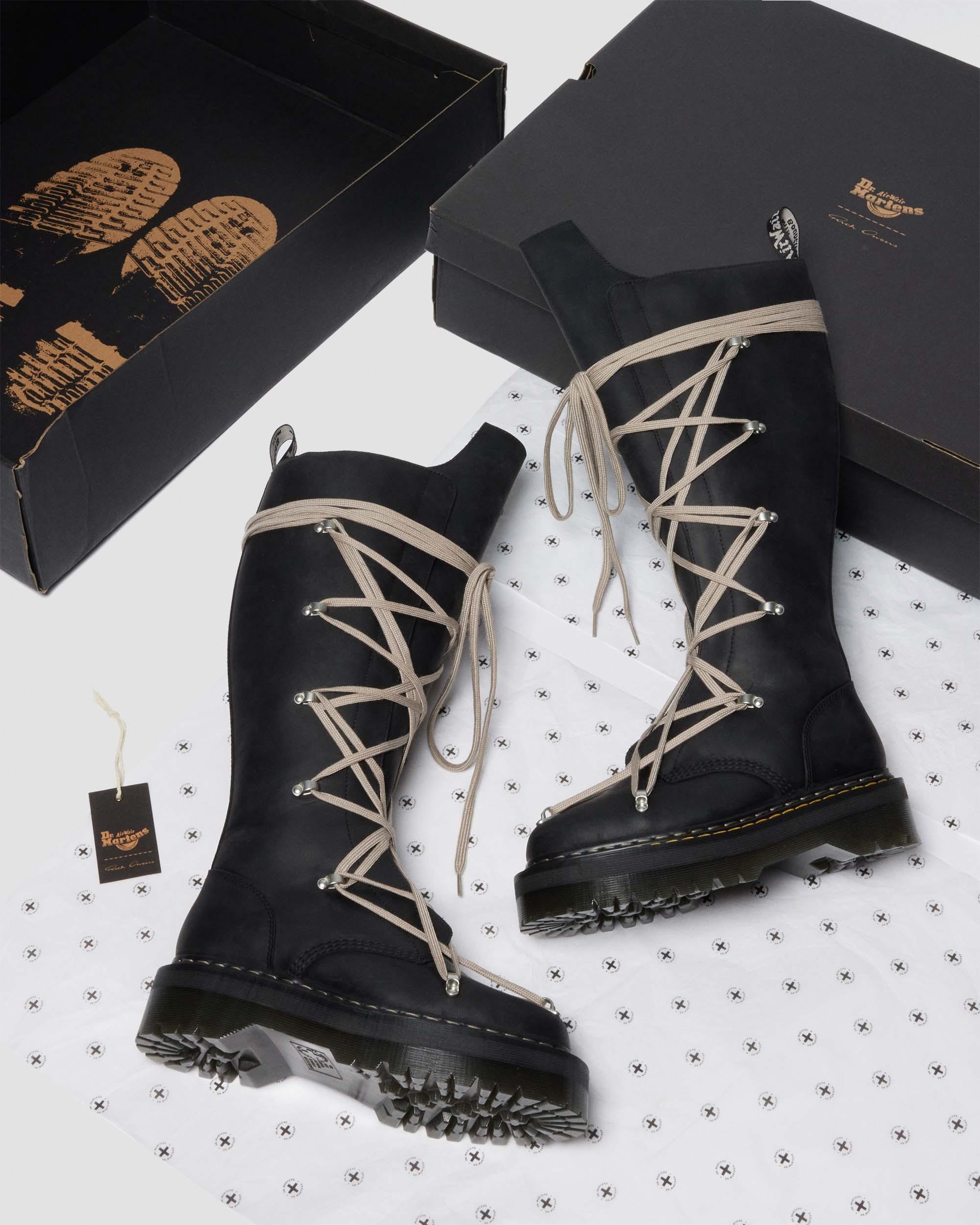 Dthtr. Marthttens Rick Owens 1B60 Pentalace Leather Boots