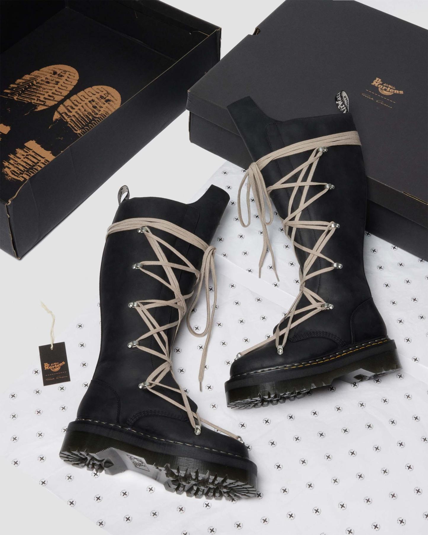Dthtr. Marthttens Rick Owens 1B60 Pentalace Leather Boots