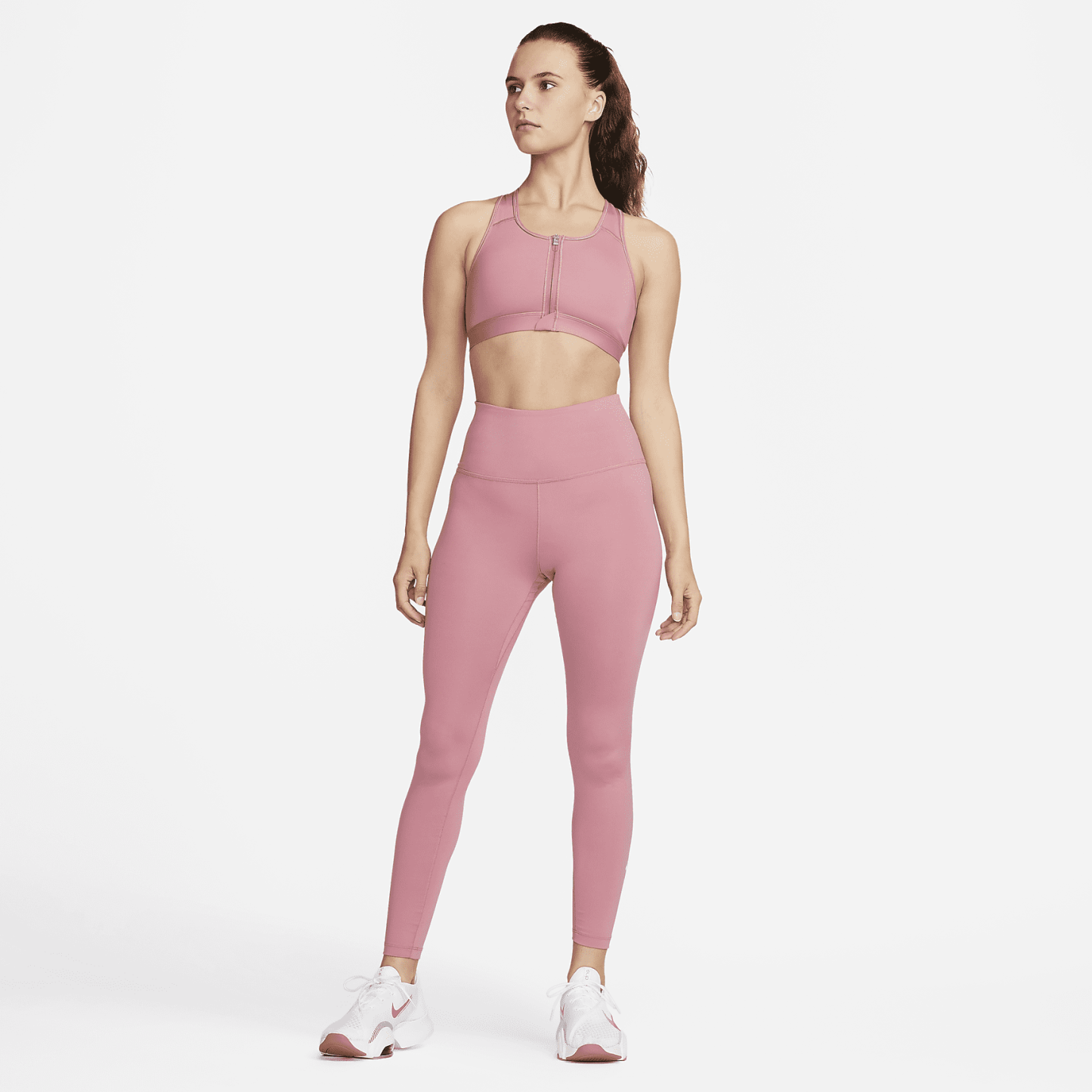 Women Medium-Support Padded Zip-Front Sports Bra