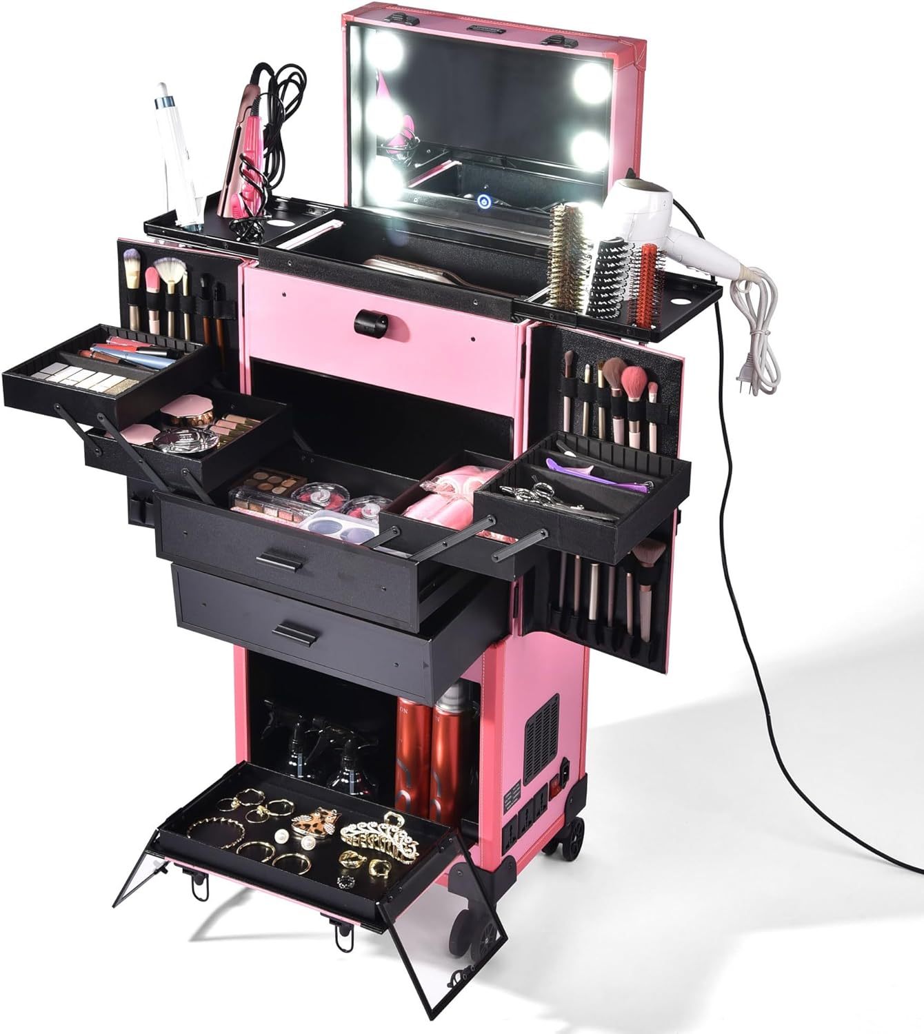 Only $29.88 Last 24 Hours!Rolling Manicure Table Makeup Station!