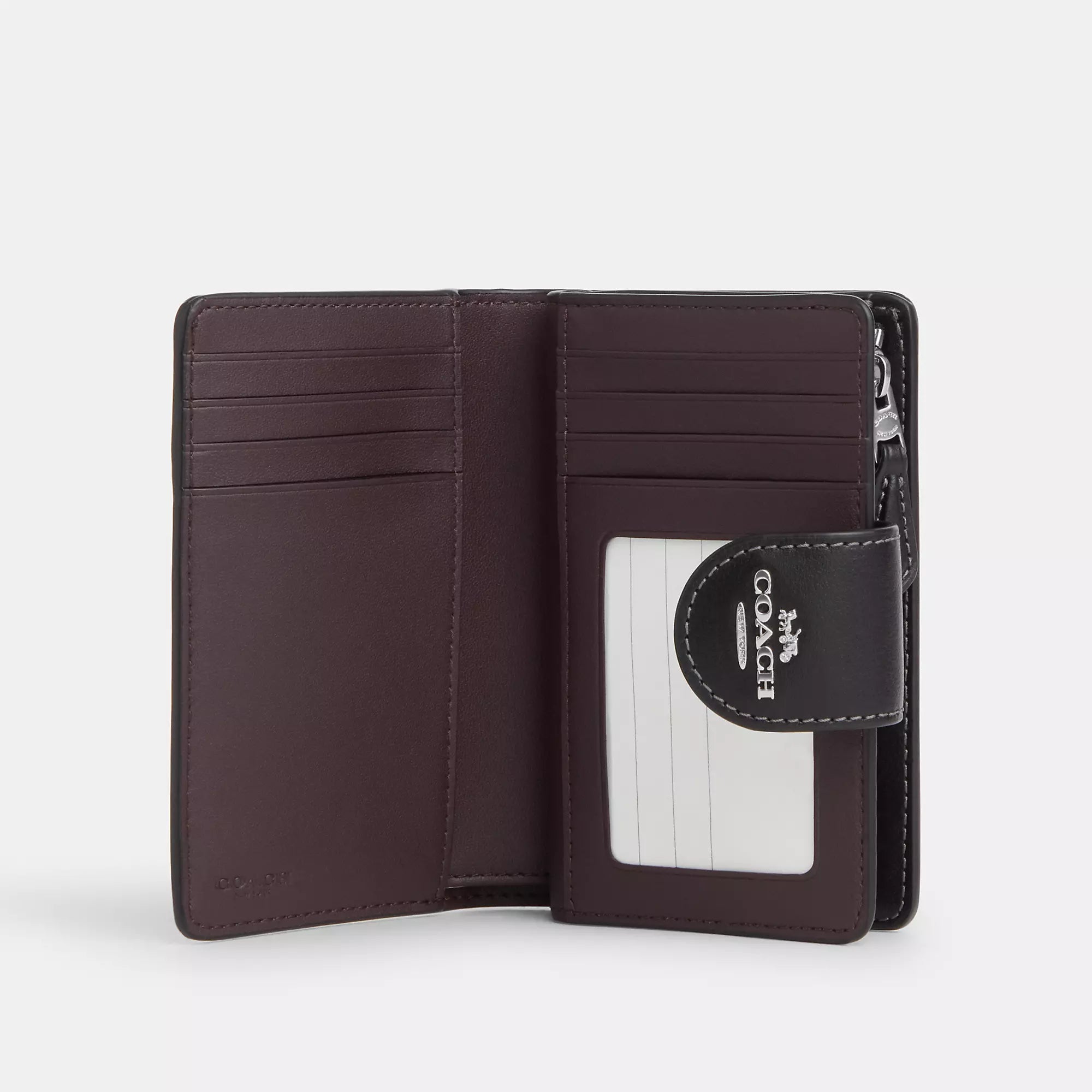 Coathtch  Medium Corner Zip Wallet In Signature Canvas With Heart Print