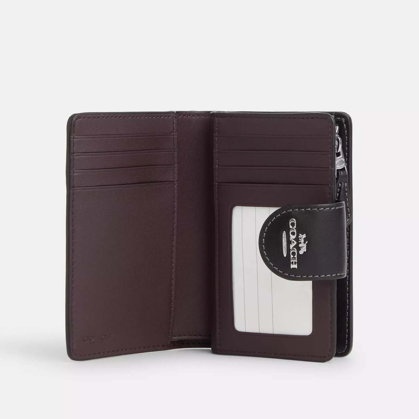 Coathtch  Medium Corner Zip Wallet In Signature Canvas With Heart Print