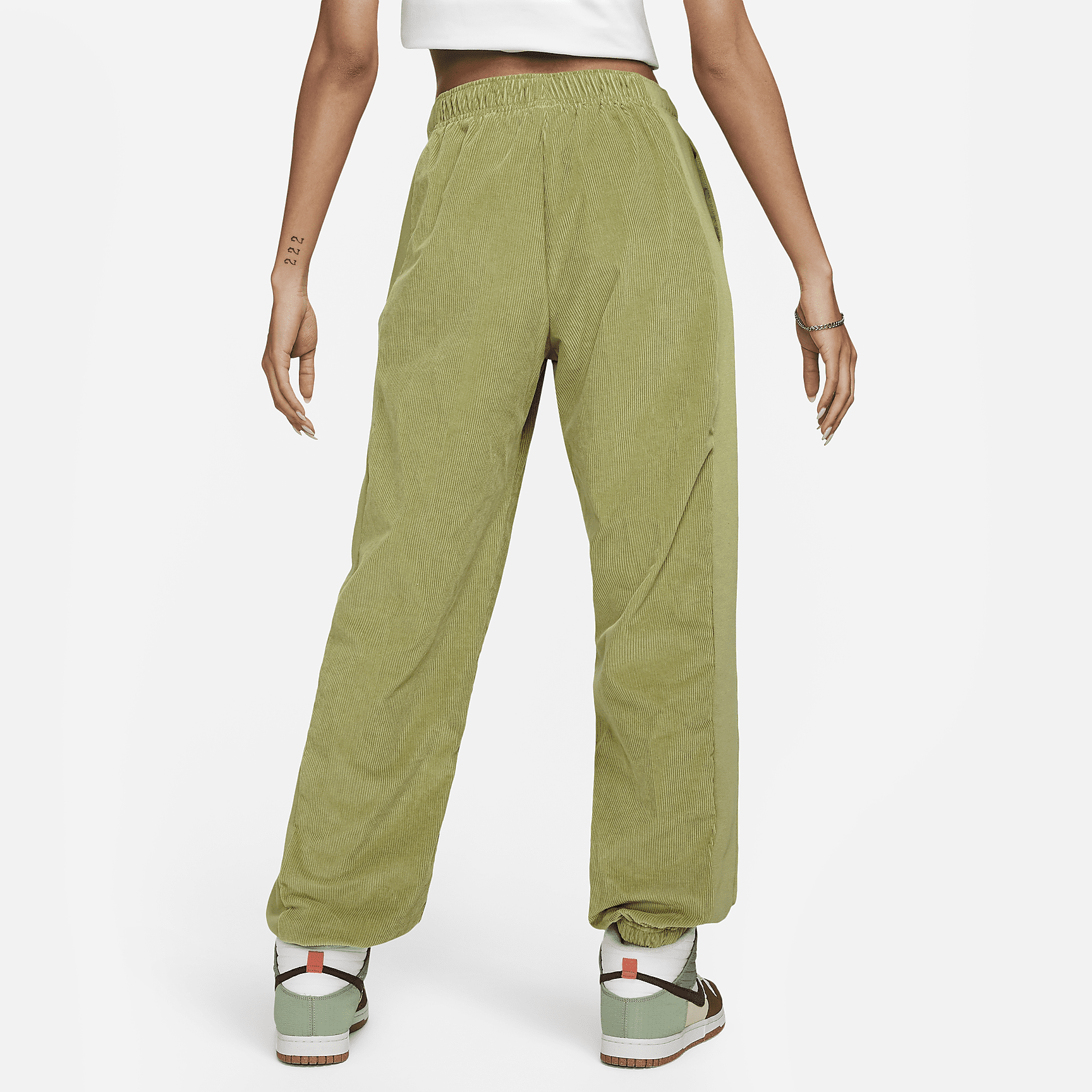 - Women's High-Waisted Corduroy Fleece Pants