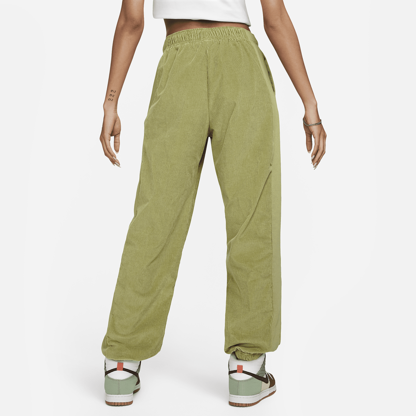 - Women's High-Waisted Corduroy Fleece Pants