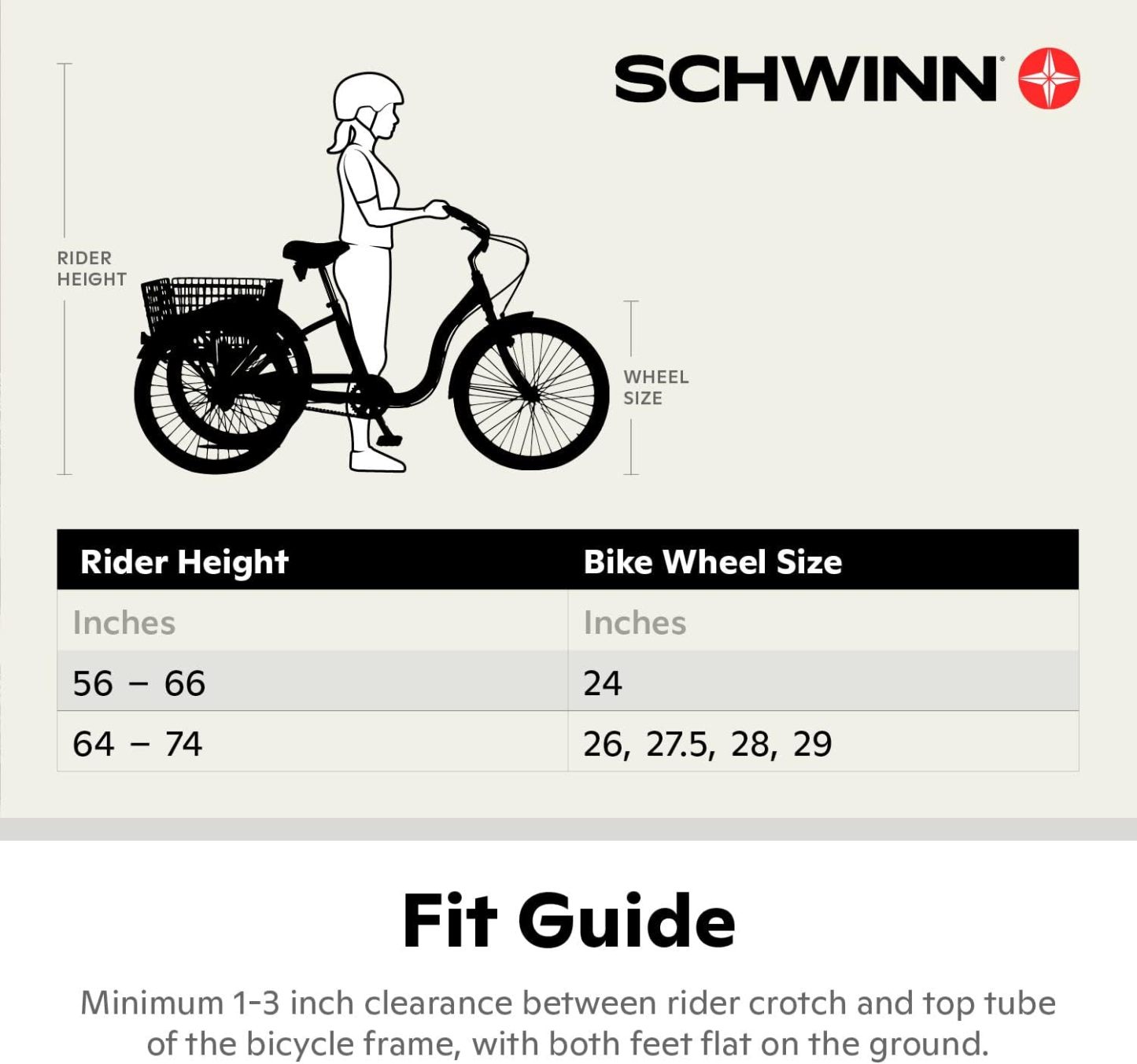 Schwinn Meridian Adult Tricycle Bike, Three Wheel Beach Cruiser, 24 & 26-Inch Wheels, Low Step-Through Aluminum Frame, Adjustable Handlebars, Large Cruiser Seat, Rear Folding Basket