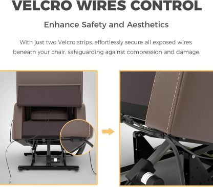 Irene House 9188 Medium Dual Motor Lay Flat Recliner Lift Chair Recliners Infinite Position with Heat Massage for Elderly Up to 300 LBS Electric Power Lift Recliner Chair Sofa