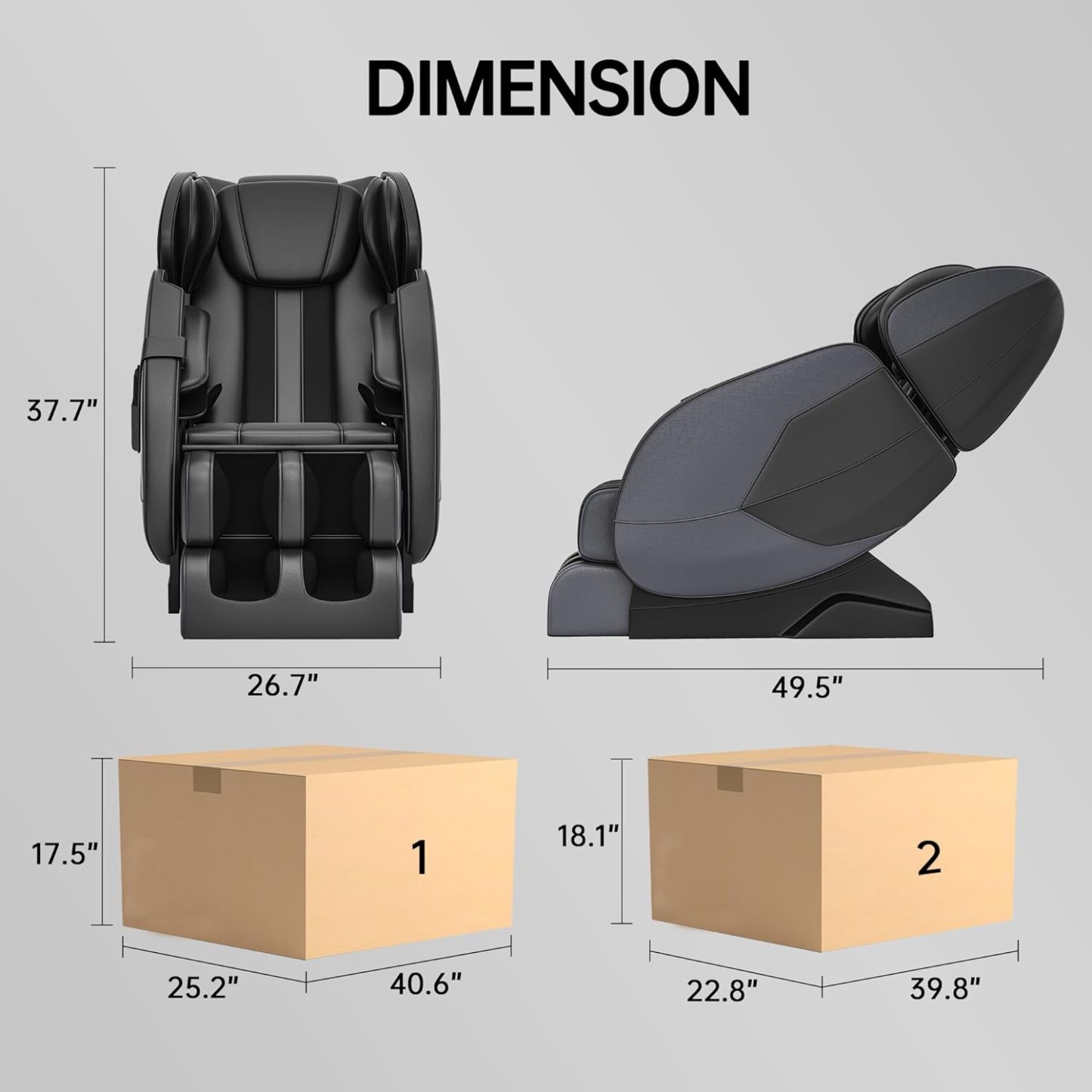 2024 Full Body Massage Chair, Zero Gravity Massage Chair Recliner with Heating Function, Auto Modes, Bluetooth Music Player, Foot Massage