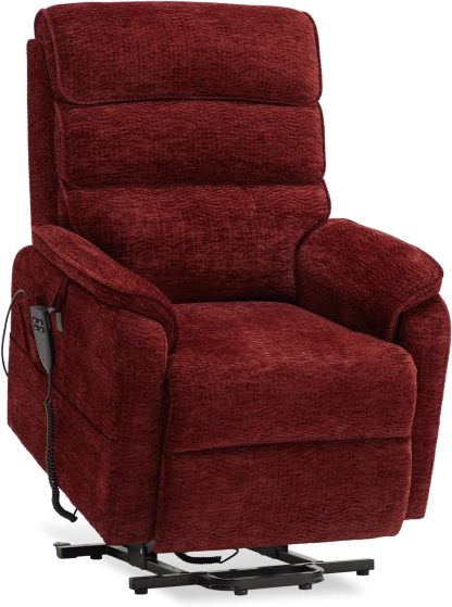 Irene House 9188 Medium Dual Motor Lay Flat Recliner Lift Chair Recliners Infinite Position with Heat Massage for Elderly Up to 300 LBS Electric Power Lift Recliner Chair Sofa