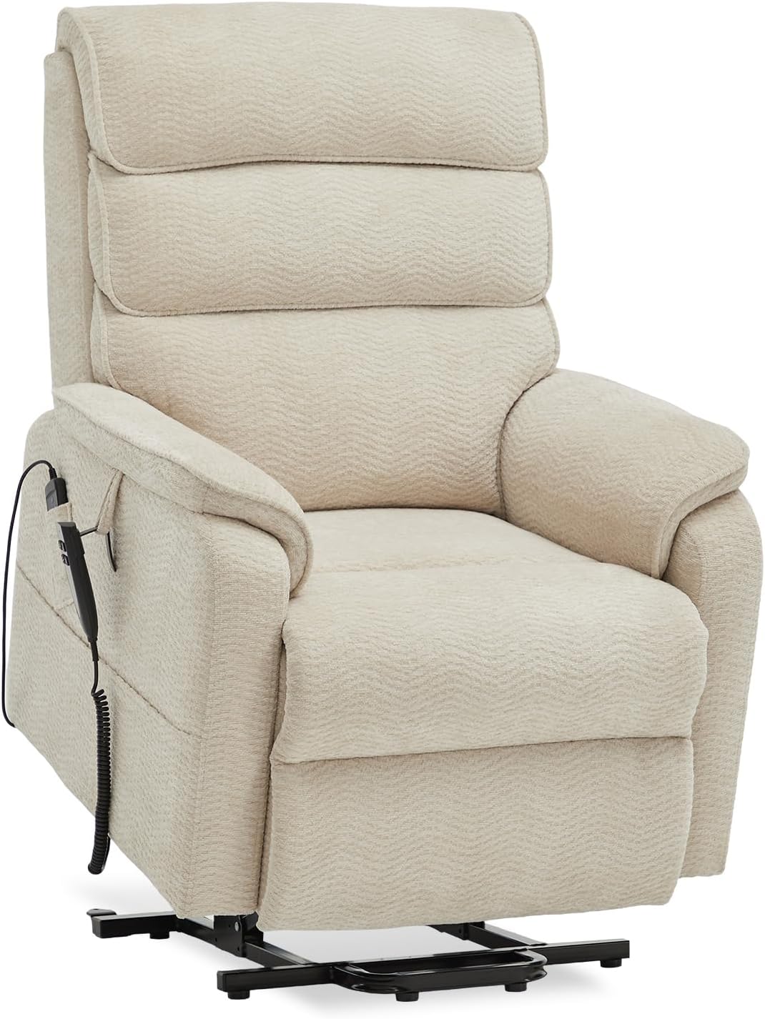 Irene House 9188 Medium Dual Motor Lay Flat Recliner Lift Chair Recliners Infinite Position with Heat Massage for Elderly Up to 300 LBS Electric Power Lift Recliner Chair Sofa