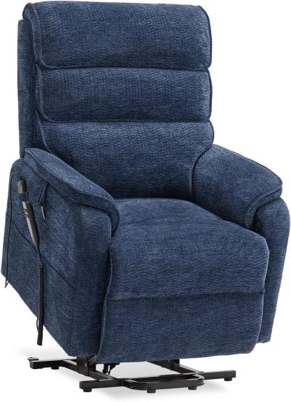 Irene House 9188 Medium Dual Motor Lay Flat Recliner Lift Chair Recliners Infinite Position with Heat Massage for Elderly Up to 300 LBS Electric Power Lift Recliner Chair Sofa