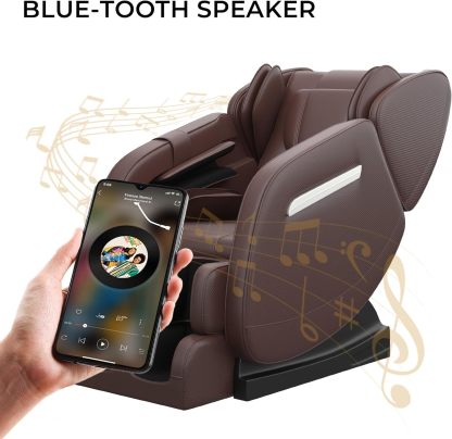2024 Full Body Massage Chair, Zero Gravity Massage Chair Recliner with Heating Function, Auto Modes, Bluetooth Music Player, Foot Massage