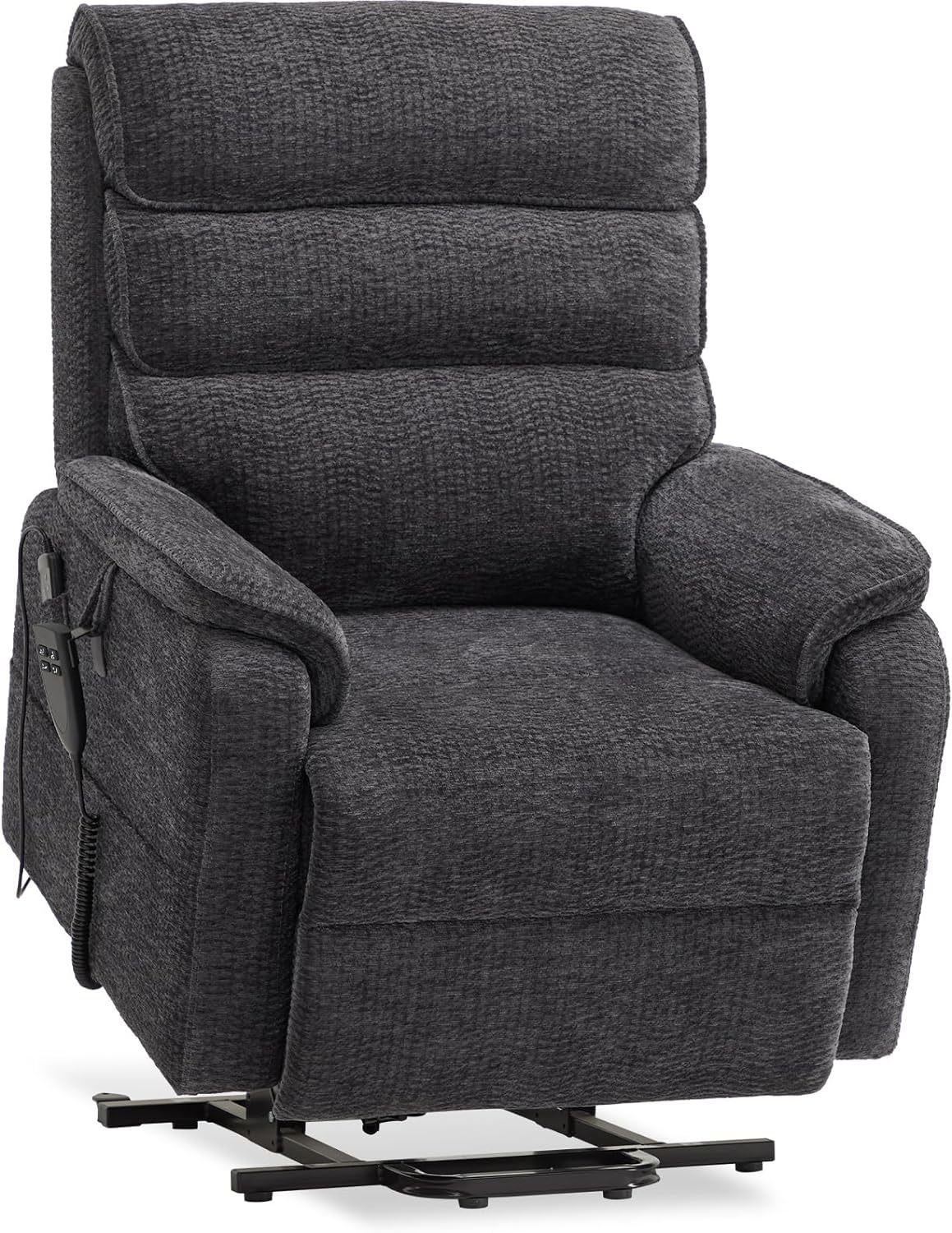 Irene House 9188 Medium Dual Motor Lay Flat Recliner Lift Chair Recliners Infinite Position with Heat Massage for Elderly Up to 300 LBS Electric Power Lift Recliner Chair Sofa