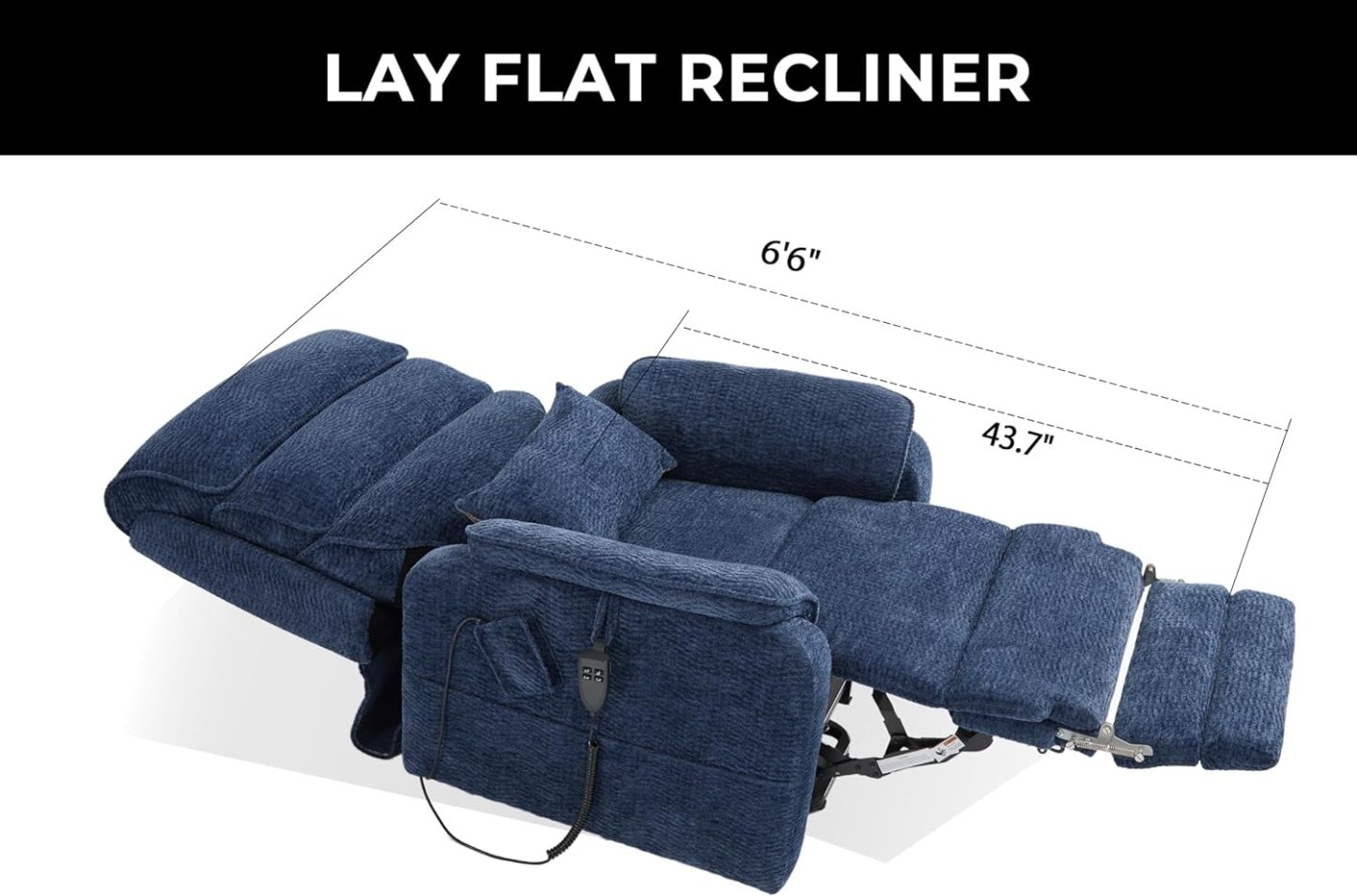 Irene House 9188 Medium Dual Motor Lay Flat Recliner Lift Chair Recliners Infinite Position with Heat Massage for Elderly Up to 300 LBS Electric Power Lift Recliner Chair Sofa
