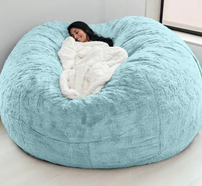 GIANT 7FT FUR BEAN BAG ( BEANS ARE INCLUDED)