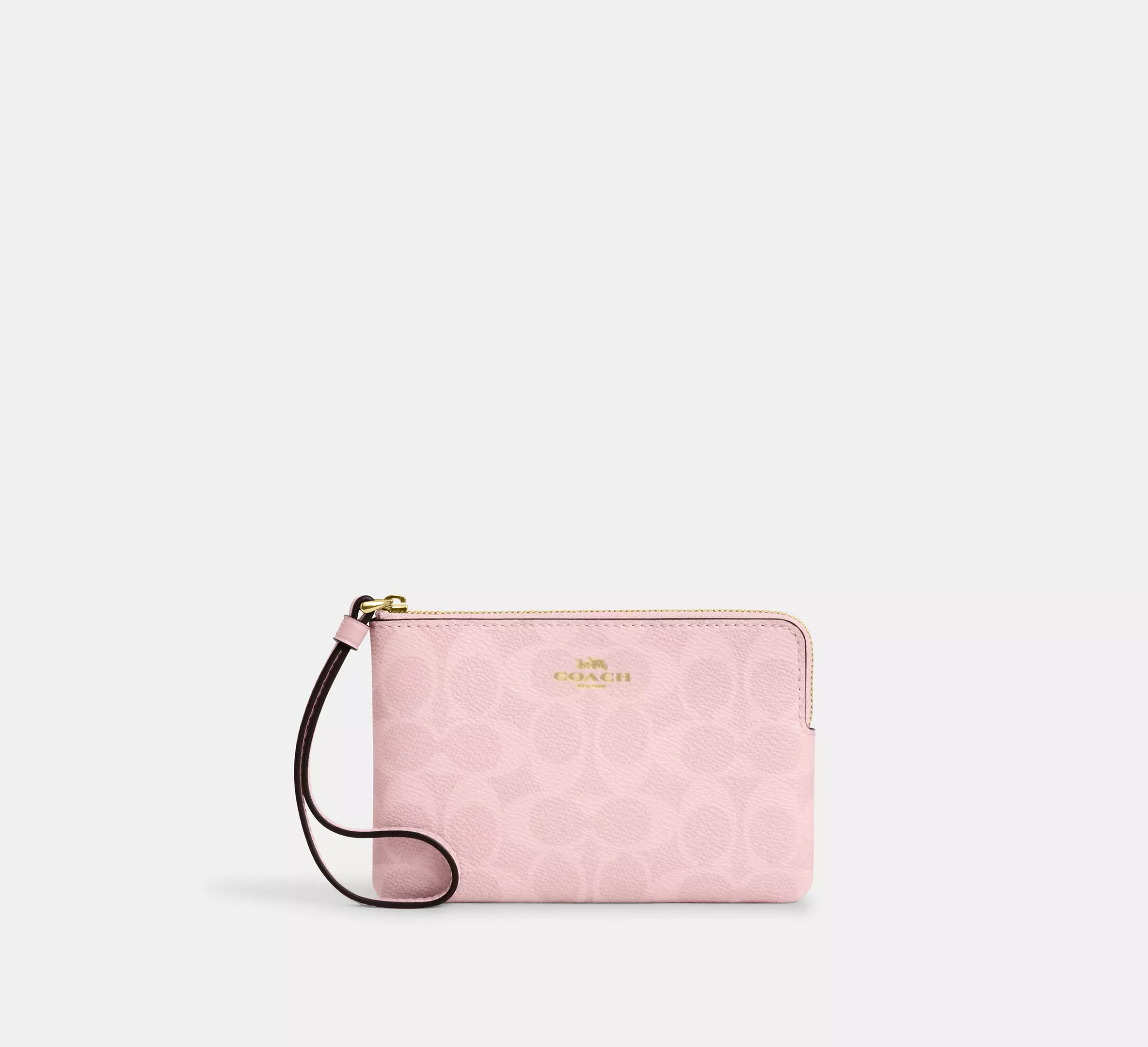 Corner Zip Wristlet In Signature Canvas