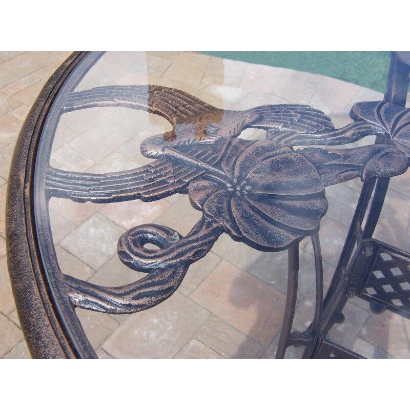 4 - Person Aluminum Bar Height Dining Set with Cushions and Umbrella