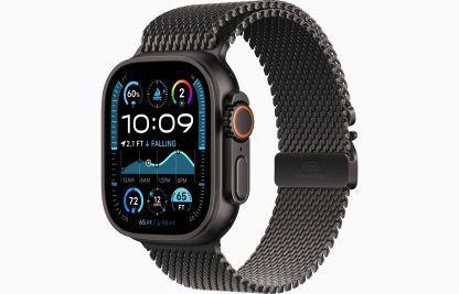Apthtple Watch Ultra 2---Titanium Milanese Loop