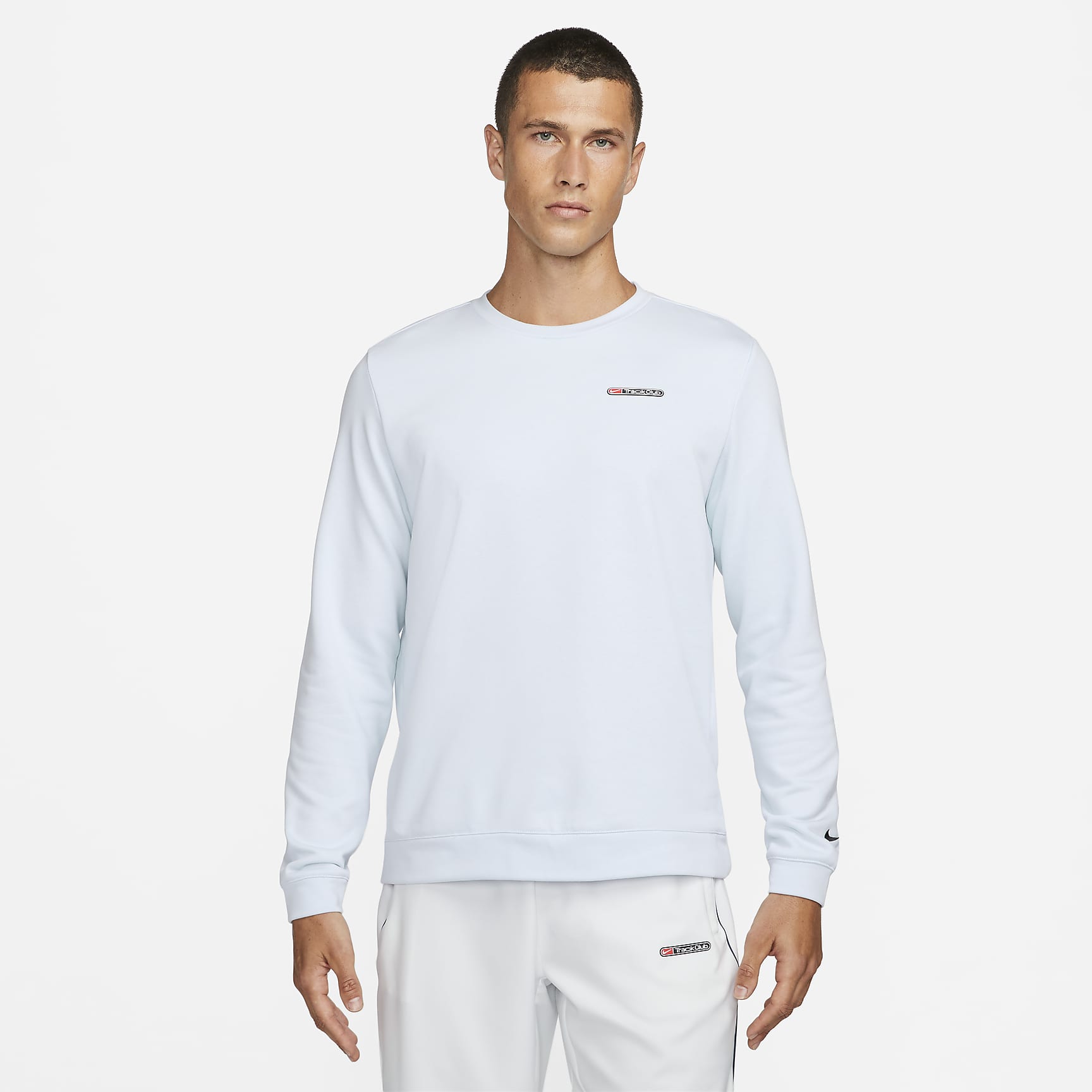 Dri-FIT Track Club - Men's Fleece Long-Sleeve Crew Neck Running Sweatshirt