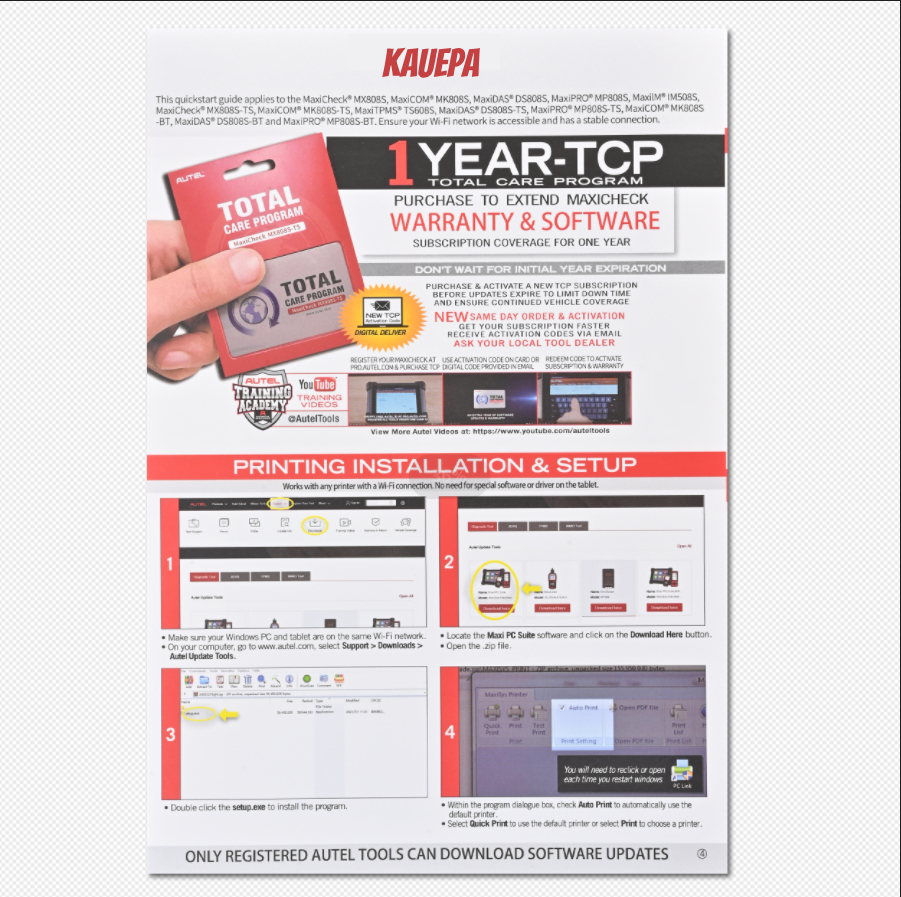 2024 KAUEPA Scanner MaxiCOM MK808S