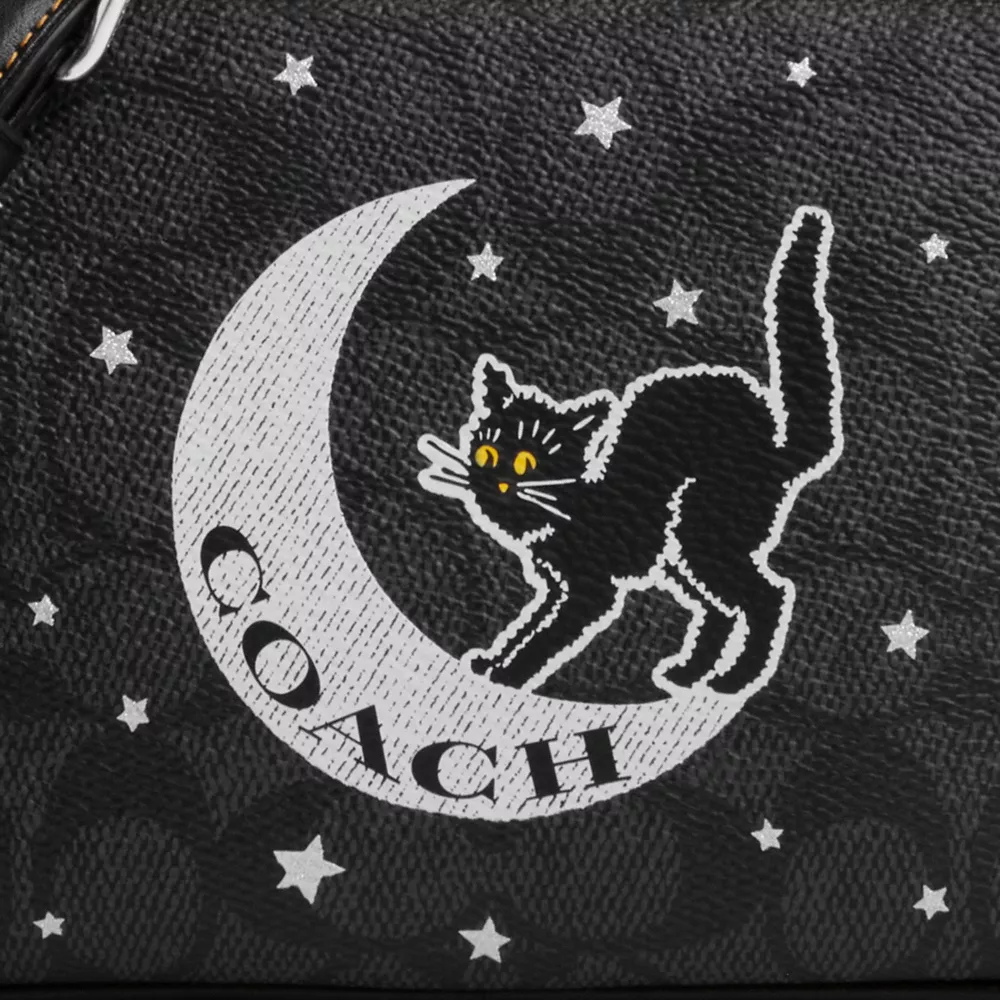 Mini Jamie Camera Bag In Signature Canvas With Halloween Graphic