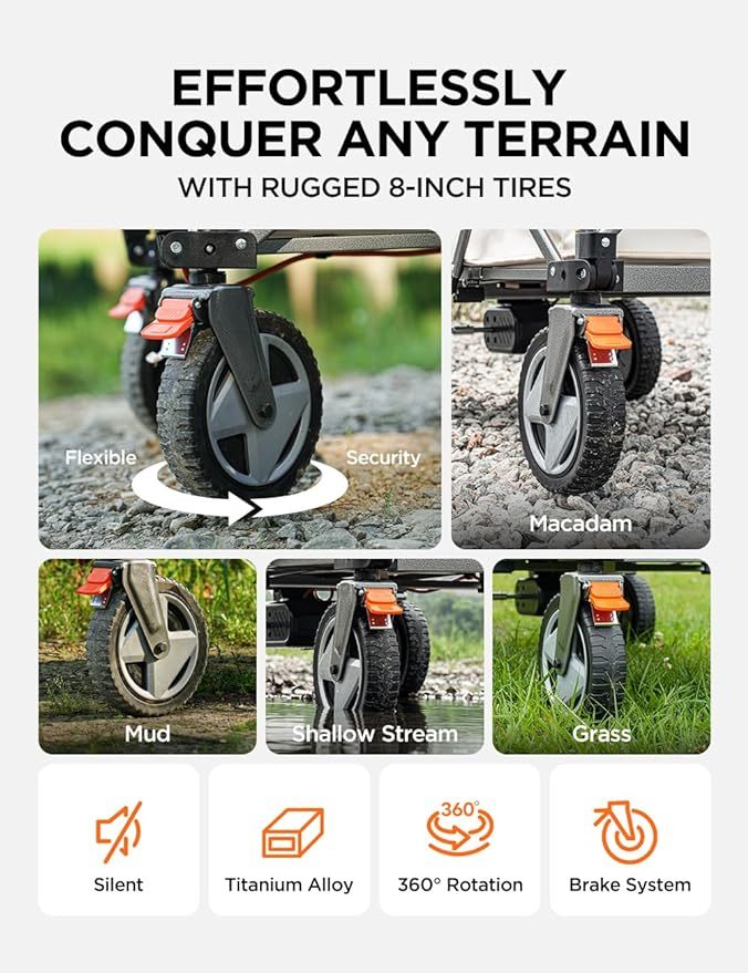 Electric Utility Wagon with 8" All-Terrain Wheel