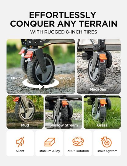 Electric Utility Wagon with 8" All-Terrain Wheel