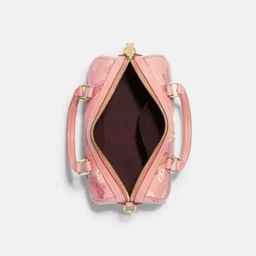Satchel Bag With Butterfly Print