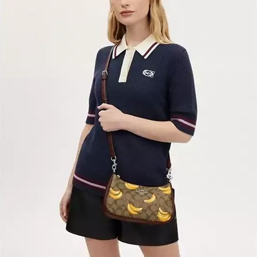Shoulder Bag With Banana Print