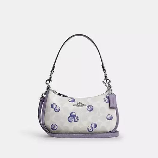 Shoulder Bag With Blueberry Print