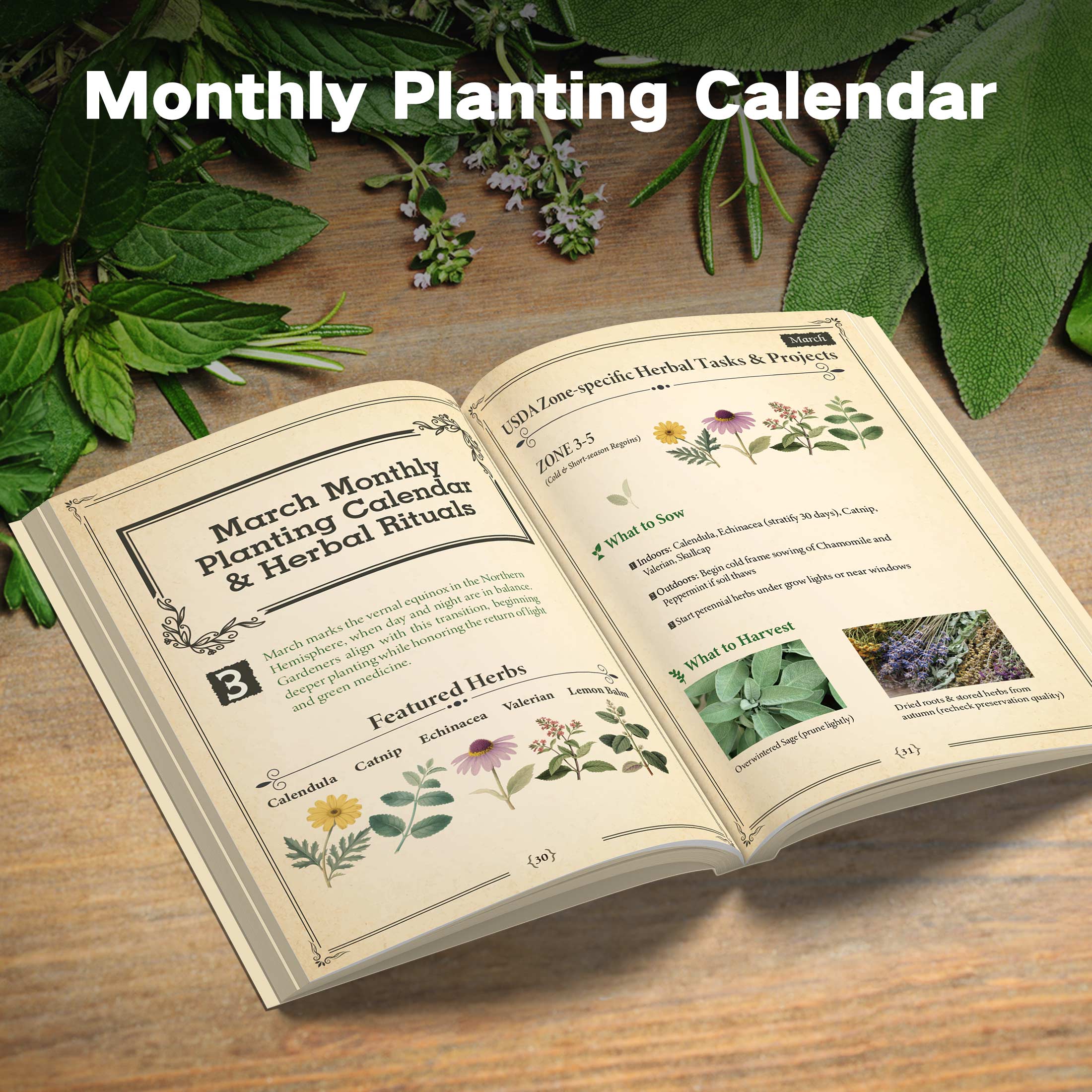 Ancestral Apothecary Ancestral Herbal Almanac 2026 by USDA Zone