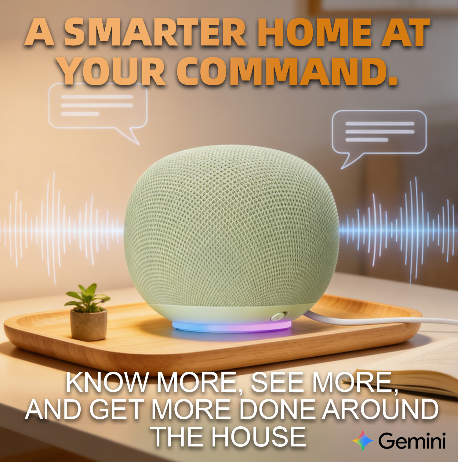 [Lifetime Free]🔥New Google Home Speaker(Build in 🤖Gemini 3 Pro, include Google Home Premium, No Subscription)