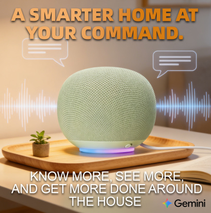 [Lifetime Free]🔥New Google Home Speaker(Build in 🤖Gemini 3 Pro, include Google Home Premium, No Subscription)