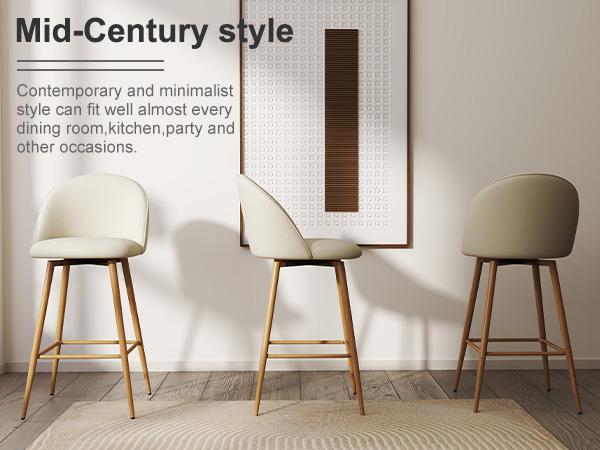 【Christmas Gifts】Homy Casa Bar Stools Set of 2, 26" Swivel Counter Height Modern Upholstery Barstools for Kitchen Dining Home Minimalist Ergonomic Durable Design Sturdy Polyester Furniture Seater 【Christmas Gifts】Homy Casa Bar Stools Set of 2, 26" Swivel Counter Height Modern Upholstery Barstools for Kitchen Dining Home Minimalist Ergonomic Durable Design Sturdy Polyester Furniture Seater