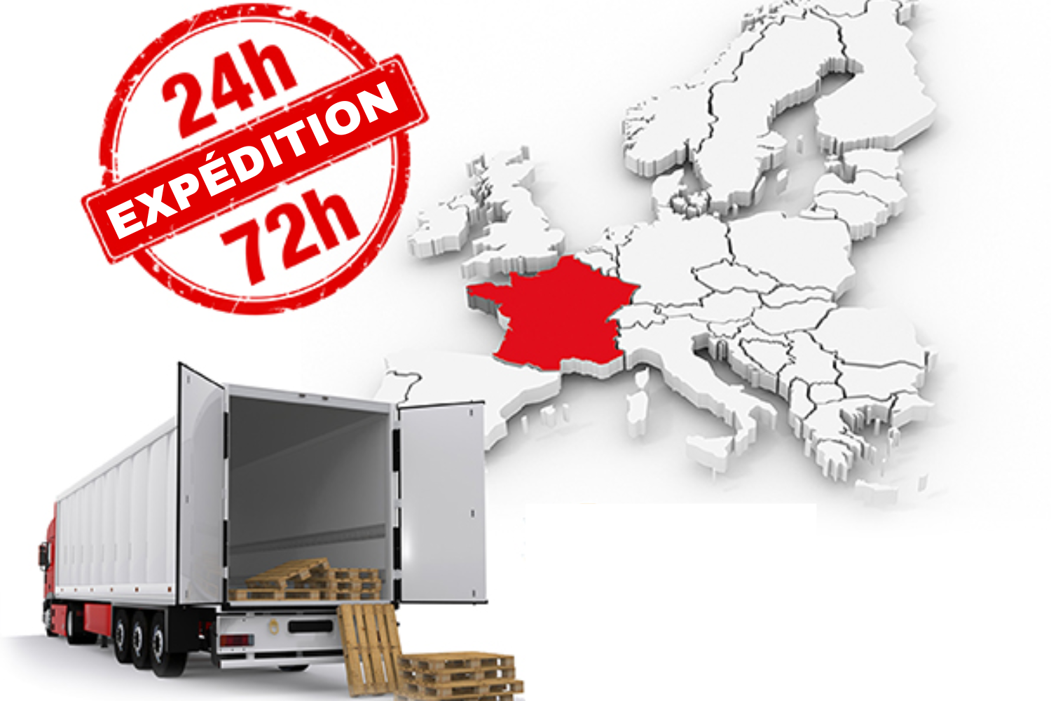 Exp&eacute;dition sous 24 &agrave; 72h